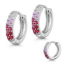 Creolen 925er Silber rhod. CZ